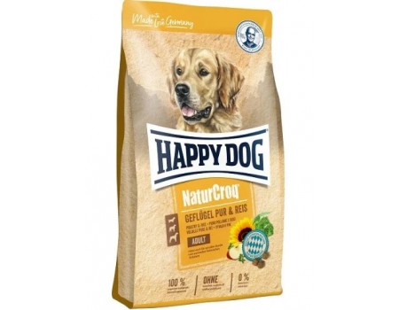 Happy Dog NaturCroq Geflugel для взрослых собак с чувствительным пищеварением, с птицей, 4 кг