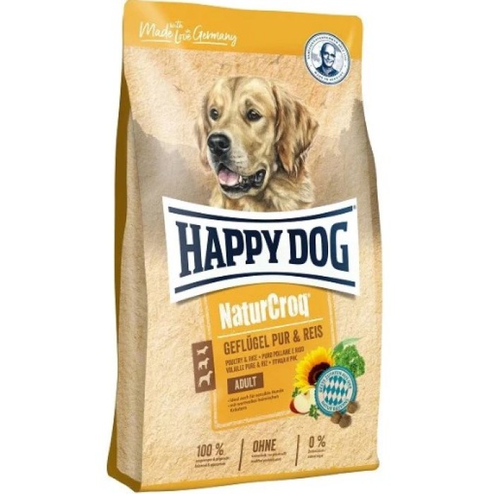 Happy Dog NaturCroq Geflugel для взрослых собак с чувствительным пищеварением, с птицей, 11 кг