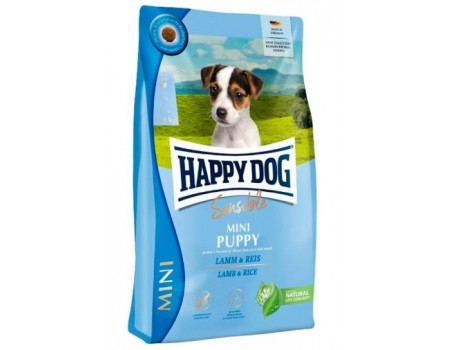 Happy Dog Sensible Mini Puppy Lamb and Rice - корм Хепі Дог з ягнятком для цуценят малих порід, 4кг