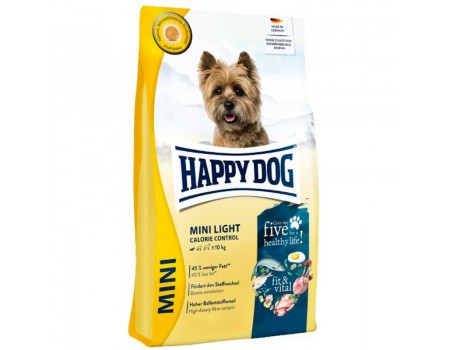 Happy Dog Fit and Vital Mini Light - низкокалорийный корм Хэппи Дог для собак малых пород, 4 кг