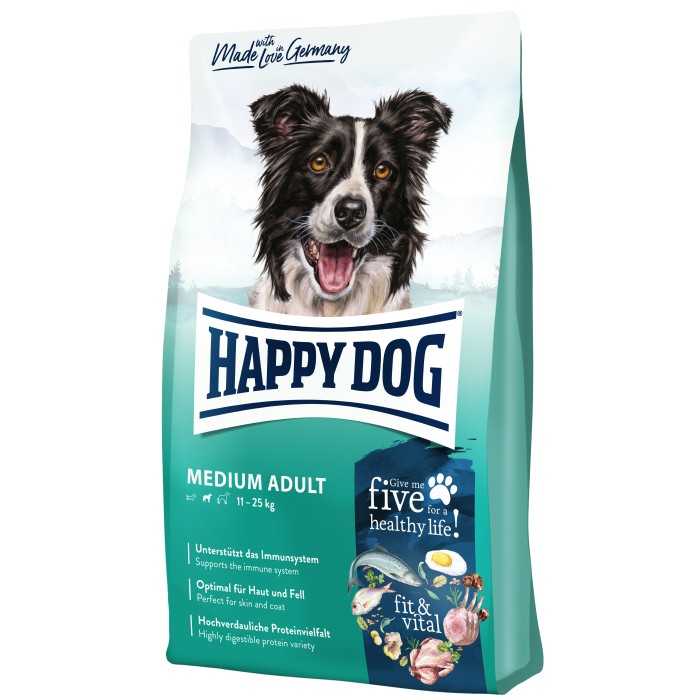 Happy Dog FIT & WELL MEDIUM ADULT корм для собак середніх порід 4кг