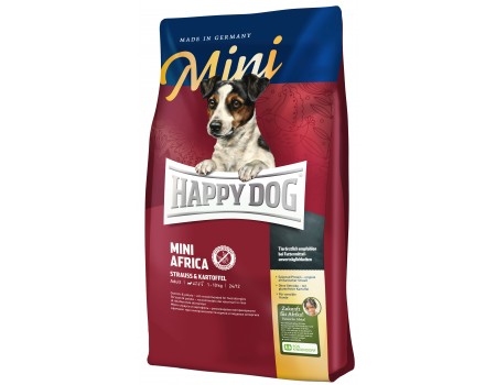 Happy Dog  MINI AFRICA корм для собак мелких пород с чувствительным пищеварением 4кг