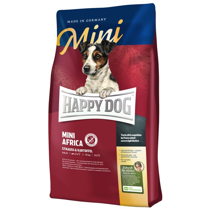 Happy Dog MINI AFRICA корм для собак дрібних порід із чутливим травленням 4кг