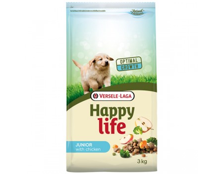 Happy Life Junior with Chicken ХЕППІ ЛАЙФ ДЖУНІОР сухий преміум корм для цуценят всіх порід, 3 кг