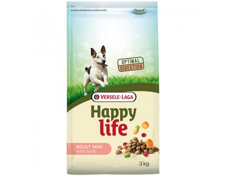 Happy Life Adult Mini with Lamb ХЕППІ ЛАЙФ МІНІ ЯГНЯ сухий преміум корм для собак міні та малих порід , 3 кг