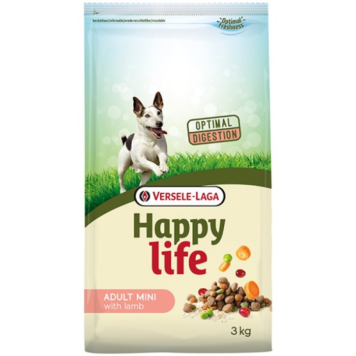 Happy Life Adult Mini with Lamb ХЕППІ ЛАЙФ МІНІ ЯГНЯ сухий преміум корм для собак міні та малих порід , 3 кг