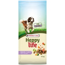 Сухой корм для Happy Life Senior Light, для пожилых собак, низкокалорийный, курица, 15 кг