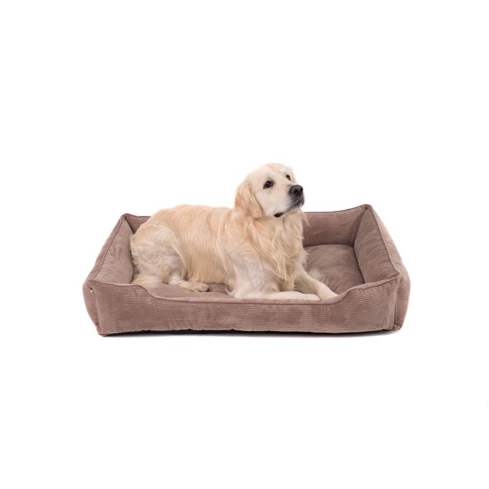  Мягкий лежак  с бортами  Harley and Cho Cacao Velvet , бежевый, L