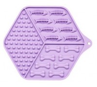 Коврик-кормушка WahoPet licky mat силиконовый, фиолетовый..
