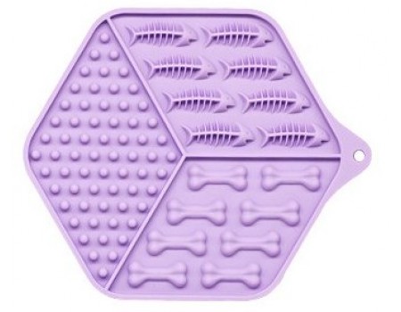 Коврик-кормушка WahoPet licky mat силиконовый, фиолетовый