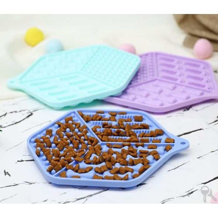Коврик-кормушка WahoPet licky mat силиконовый, фиолетовый