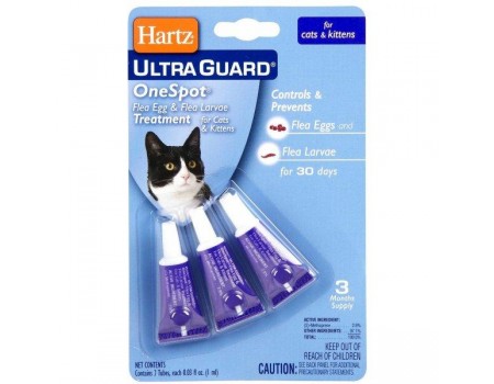Hartz (Хартц) UltraGuard OneSpot краплі для кішок від яєць бліх та їх личинок, 1піпет