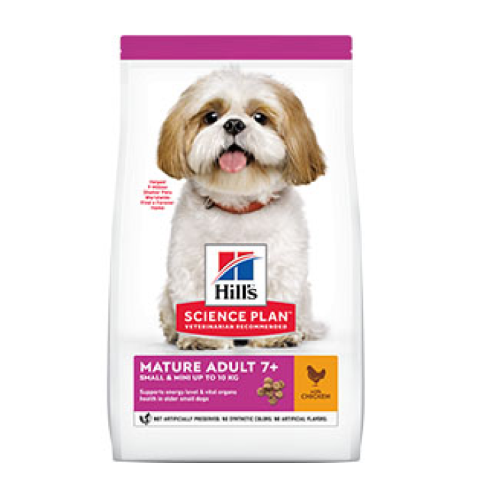 Hills SCIENCE PLAN Mature Adult 7+ Small & Mini сухий корм для літніх собак міні порід, з куркою - 1,5 кг