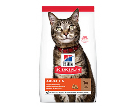 Hills Feline Adult корм для взрослых кошек с ягненком - 10 кг