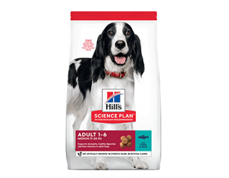 Hills SCIENCE PLAN Adult Medium - сухой корм для взрослых собак средних пород/с тунцом и рисом- 2.5 кг