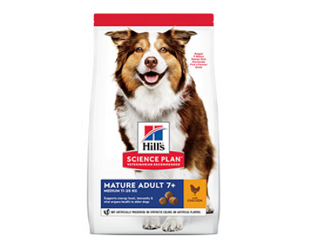 Hills SCIENCE PLAN Mature  Adult 7+ Medium  сухой корм для пожилых собак средних пород, с ягненком и рисом - 14 кг