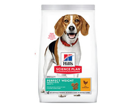 Hills  SCIENCE PLAN Adult Perfect Weight MEDIUM корм для взрослых собак средних пород с курицей 2 кг NEW