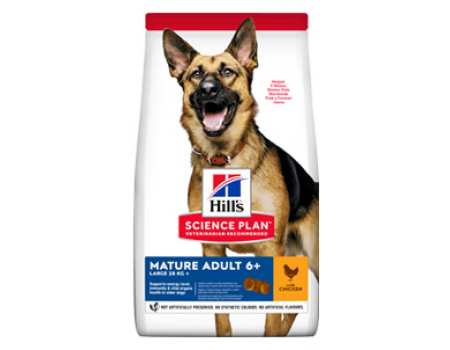 Hills  SCIENCE PLAN MATURE ADULT 6+ LARGE BREED корм для взрослых собак больших пород с курицей 14 кг NEW