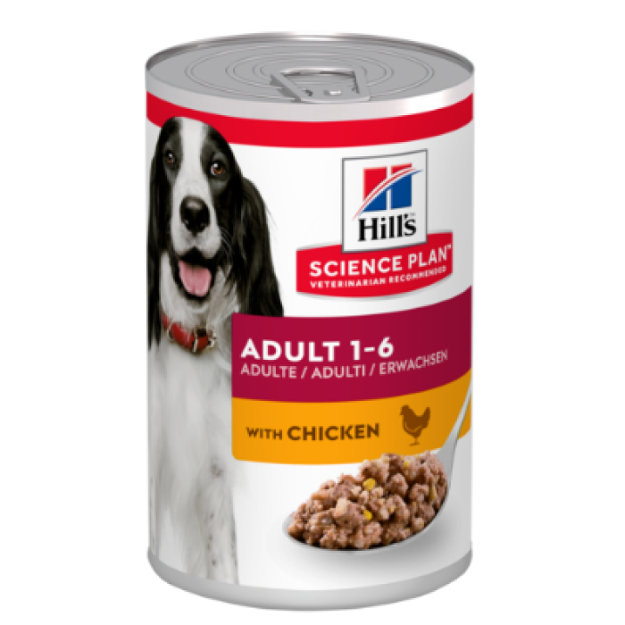  Hills Science Plan Canin Adult Ch для взрослых собак с курицей - паштет, 370г