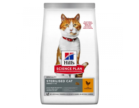 Hills SP Fel Adult Young Sterilised Cat Ch- для стерилизованных кошек с  курицей  - 3 кг