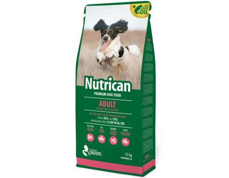 Акция // Nutrican  ADULT Корм для взрослых собак всех пород, 15 кг+2кг