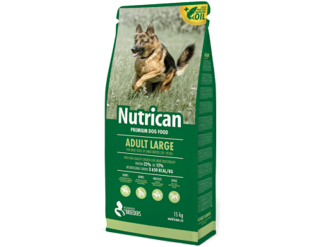 Акция // Nutrican  ADULT LARGE - Корм для взрослых собак крупных пород (30-90 кг), 15 кг+2кг в подарок