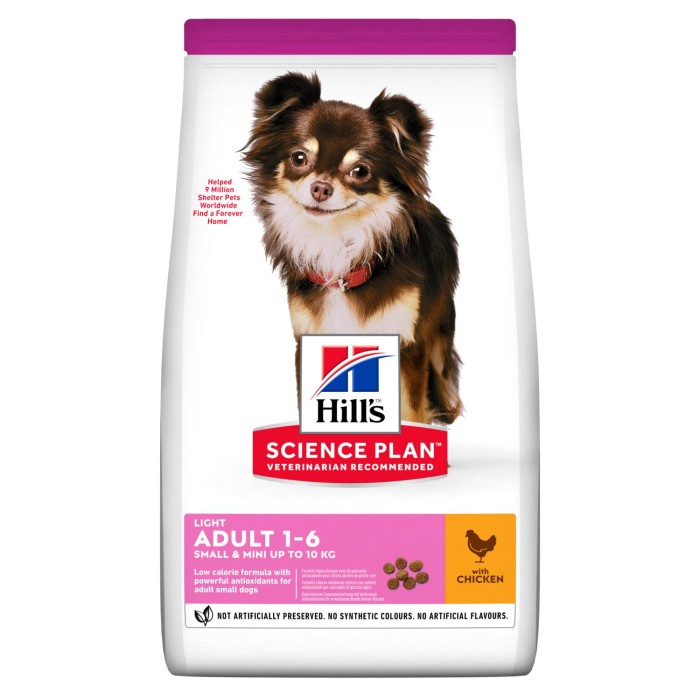 Hills Canine Adult Lt Sm&Min - сухой корм для взрослых собак мини пород с курицей - 6 кг