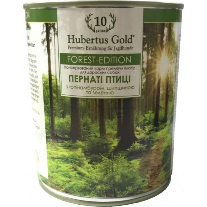 Hubertus Gold Консервований корм для собак, Пернатий птах, 800г