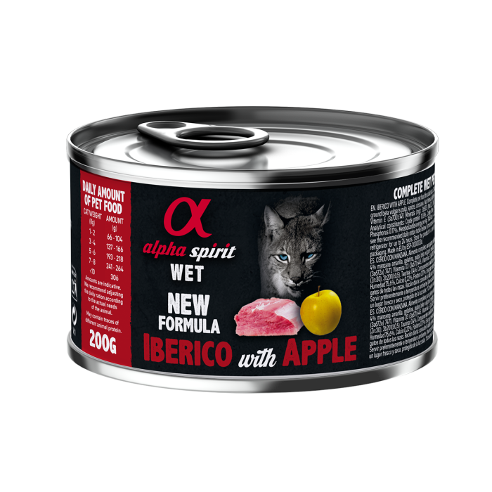 Повнораціонний вологий корм Alpha Spirit Iberian Pork With Yellow Apple, для дорослих котів, свинина і жовті яблука, 200 г