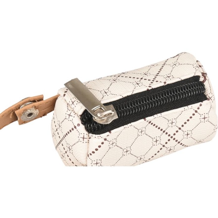 Диспенсер с пакетами для сбора фекалий Flamingo Bag Holder Vito ФЛАМИНГО ВИТО, бежевый, 7.5х4.5 см