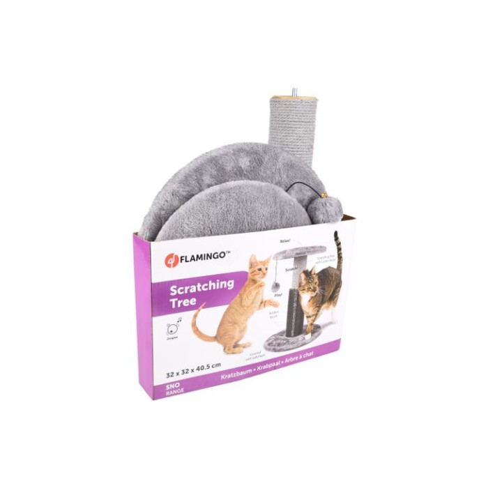 Кігтеточка для котів Flamingo Scratching Tree Bea ФЛАМІНГО БЕА, сірий, 32х32х40.5 см