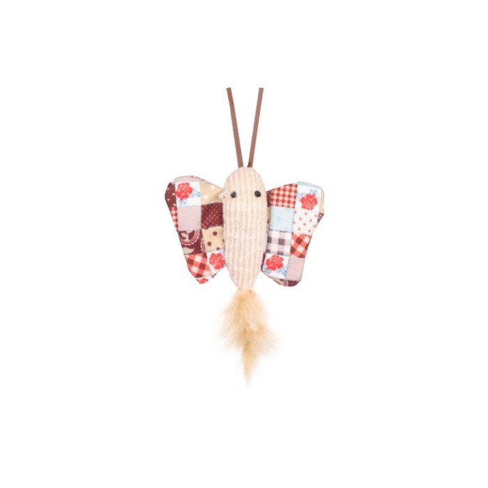 Іграшка для котів Flamingo Vinta Butterfly ФЛАМІНГО ВІНТА, метелик з котячою м’ятою, шурхотлива, 7 см