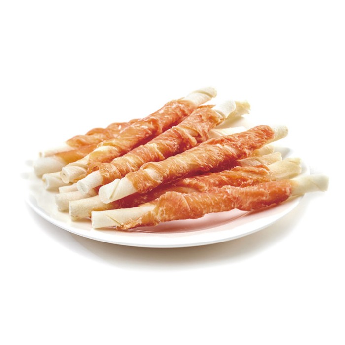 Wanpy Chicken Jerky & Rawhide Twists ВАНПІ ПАЛИЧКА З В’ЯЛЕНОЮ КУРКОЮ ласощі для собак, 0.8 кг