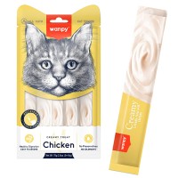 Wanpy Creamy Lickable Treats Chicken ВАНПИ КУРИЦА жидкое лакомство для кошек, 0.07 кг, в упаковке 5 стиков по 14 г