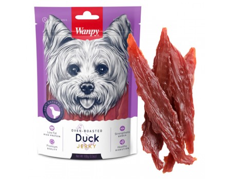 Wanpy Duck Jerky ВАНПІ ФІЛЕ КАЧКИ В’ЯЛЕНЕ ласощі для собак, 0.1 кг