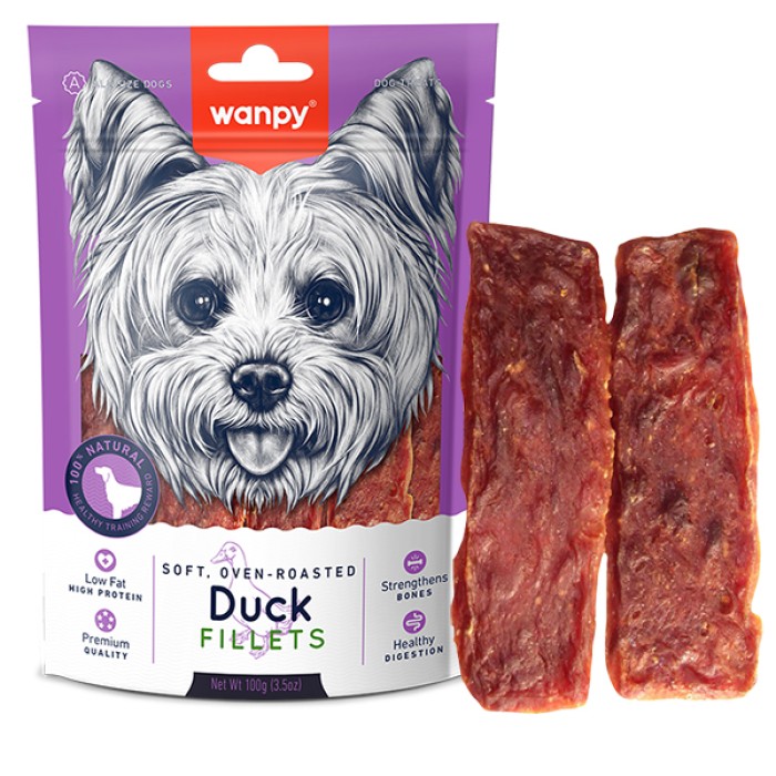 Wanpy Soft Duck Fillets ВАНПИ ФИЛЕ УТКИ МЯГКОЕ лакомство для собак, 0.1 кг