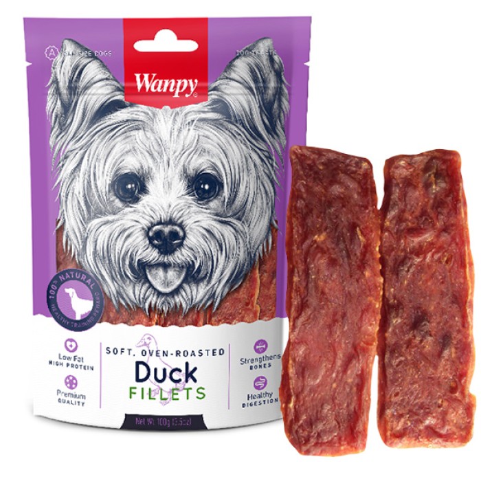 Wanpy Soft Duck Fillets ВАНПИ ФИЛЕ УТКИ МЯГКОЕ лакомство для собак, 0.1 кг