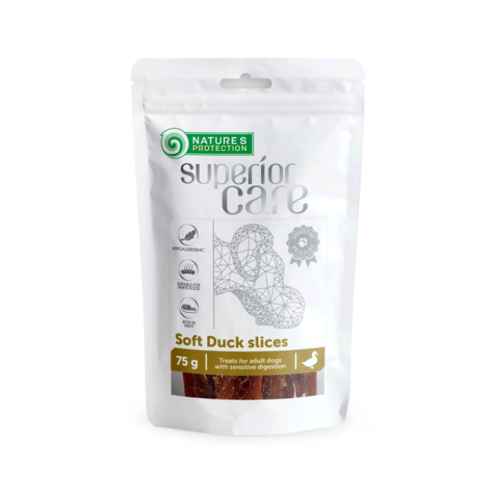 Натуральное лакомство для собак Nature's Protection Superior Care, полосочки из утиного филе, 75 г