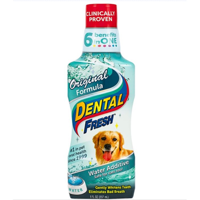 SynergyLabs СВІЖІСТЬ ЗУБІВ (DentalFresh) рідина від зубного нальоту собак котів 237 мл