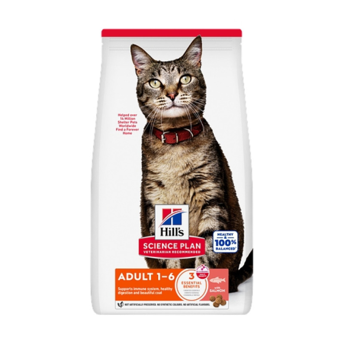 Корм Hills для котів Adult  для дорослих котів лосось- 3 кг