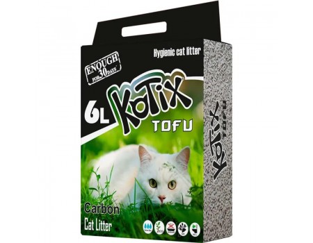 Наповнювач для туалету KOTIX  TOFU Carbon . 6L