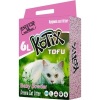 Наполнитель для кошачьего туалета KOTIX TOFU Baby Powder, соевый, с ароматом детской присыпки, 6 л