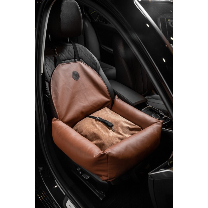 Автокрісло Woof 60*55 см коричневий для собак до 15кг