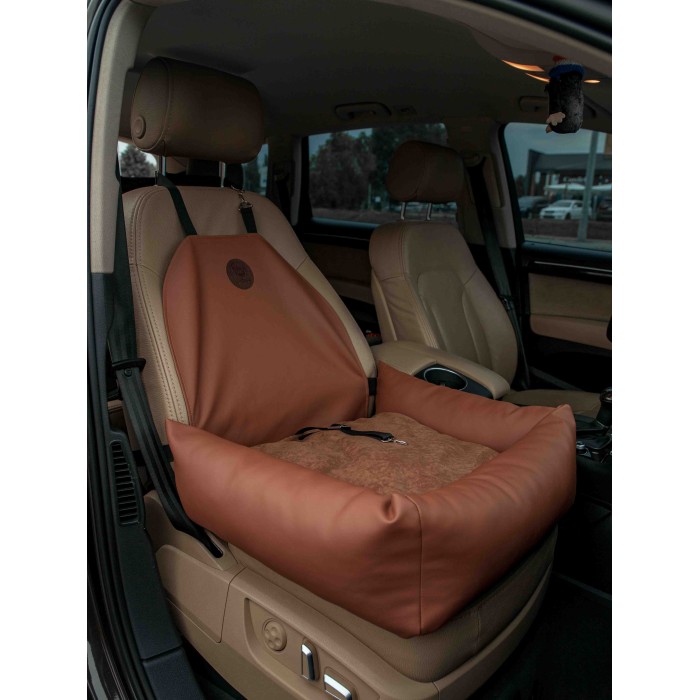Автокрісло Woof 60*55 см коричневий для собак до 15кг