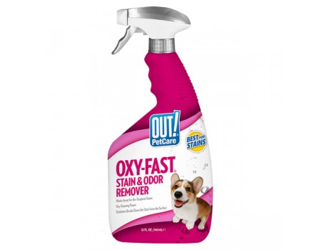 Спрей АУТ! ОКСІ-ФАСТ, надпотужний, для видалення плям і запаху від життєдіяльності собак і котів, 945 мл