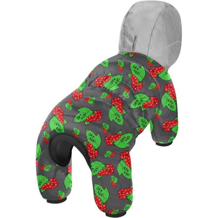Комбинезон для собак WAUDOG Clothes рисунок "Калина", XS30, В 40-43 см, С 27-30 см