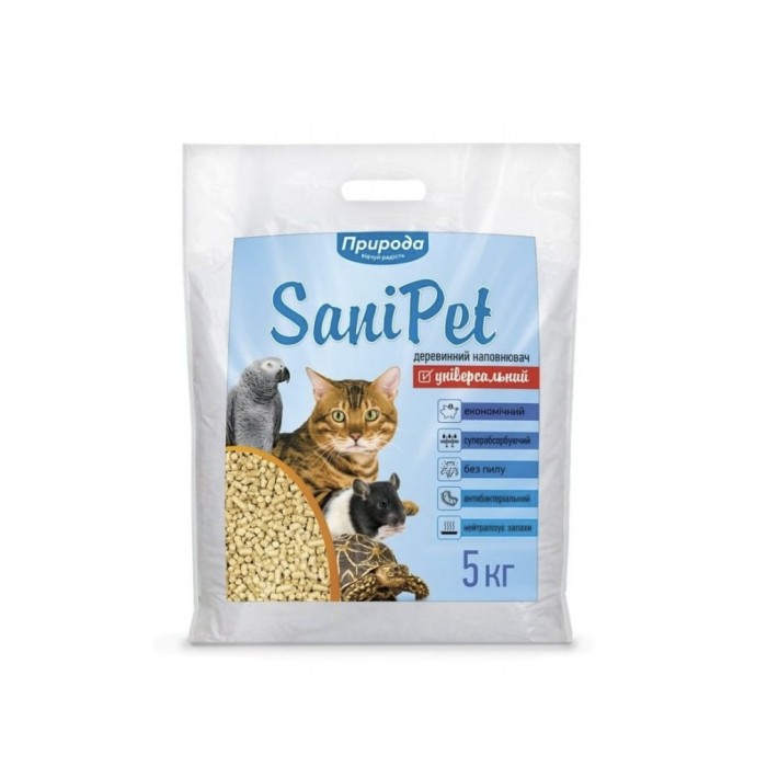Дерев'яний наповнювач Sani Pet «Універсальний», 5кг