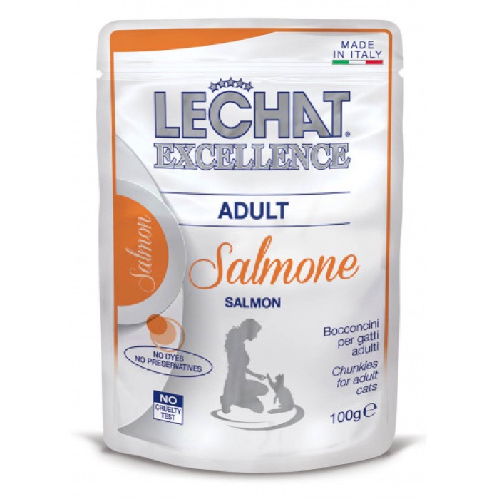 Пауч Monge LCE Cat Adult м'ясні шматочки, лосось, 100 г