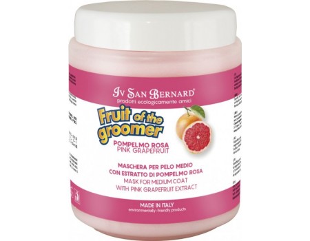 Маска Iv San Bernard Pink Grapefruit для средней шерсти, с грейпфрутом и витамином В6, 1л