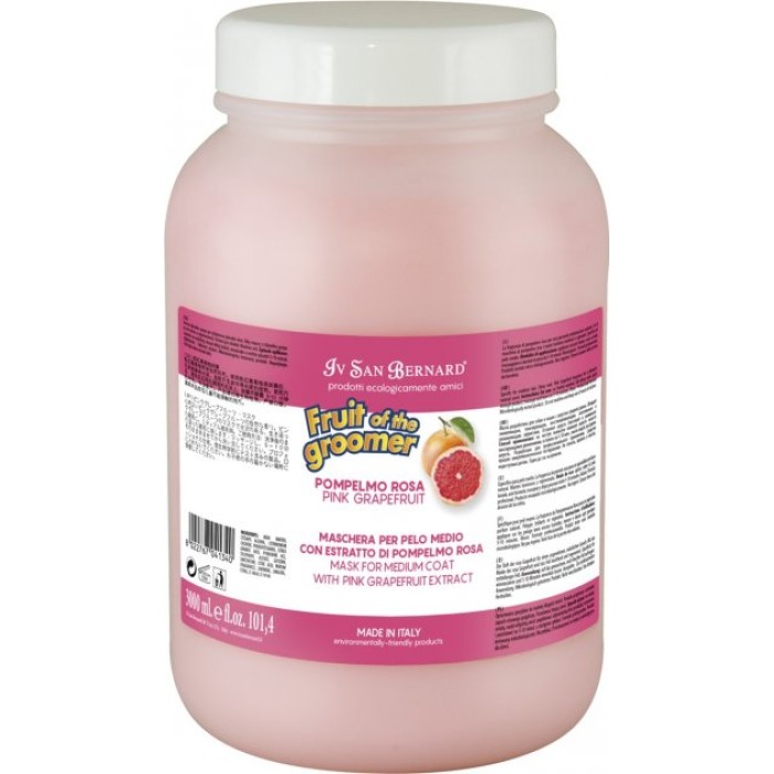 Маска Iv San Bernard Pink Grapefruit для средней шерсти, с грейпфрутом и витамином В6, 3л
